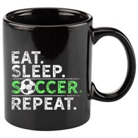 Eat Sleep Soccer Repeat For Soccer Player Coach Gift 11oz C Handle Ceramic Mug