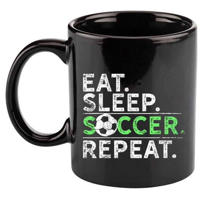 Eat Sleep Soccer Repeat For Soccer Player Coach Gift 11oz C Handle Ceramic Mug