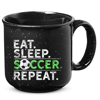 Eat Sleep Soccer Repeat For Soccer Player Coach Gift 15oz Campfire Ceramic Mug
