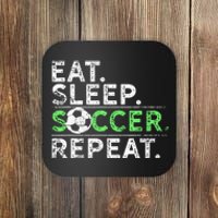 Eat Sleep Soccer Repeat For Soccer Player Coach Gift Coaster