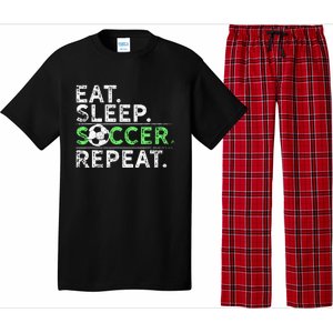 Eat Sleep Soccer Repeat For Soccer Player Coach Gift Pajama Set