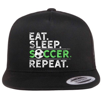 Eat Sleep Soccer Repeat For Soccer Player Coach Gift Flatbill Hat