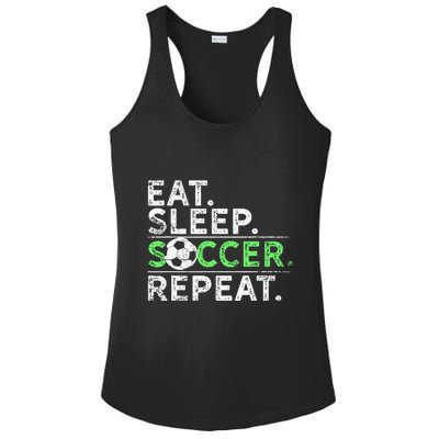 Eat Sleep Soccer Repeat For Soccer Player Coach Gift Ladies PosiCharge Competitor Racerback Tank
