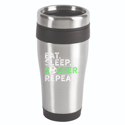 Eat Sleep Soccer Repeat For Soccer Player Coach Gift 16oz Travel Tumbler