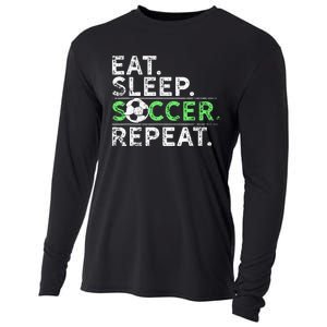 Eat Sleep Soccer Repeat For Soccer Player Coach Gift Cooling Performance Long Sleeve Crew