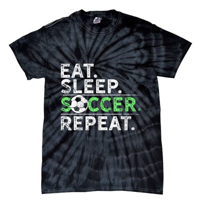 Eat Sleep Soccer Repeat For Soccer Player Coach Gift Tie-Dye T-Shirt
