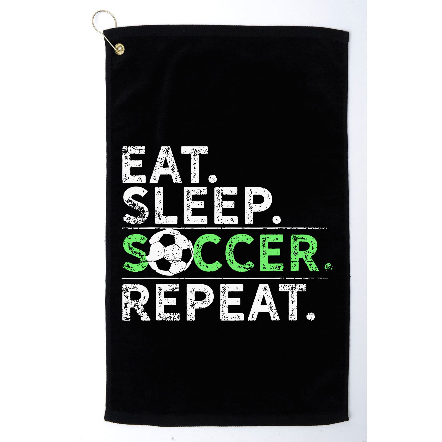 Eat Sleep Soccer Repeat For Soccer Player Coach Gift Golf Towel
