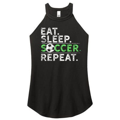 Eat Sleep Soccer Repeat For Soccer Player Coach Gift Women’s Perfect Tri Rocker Tank