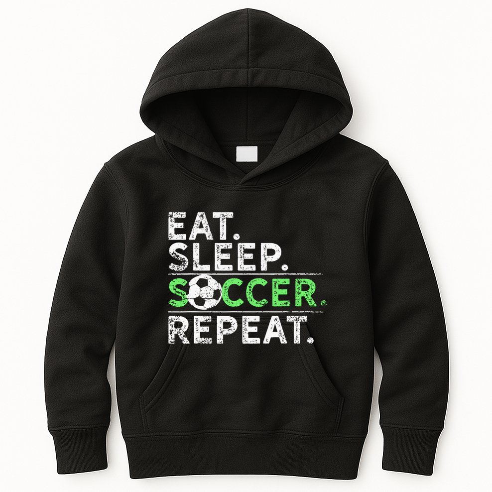 Eat Sleep Soccer Repeat For Soccer Player Coach Gift Kids Hoodie