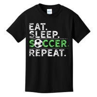 Eat Sleep Soccer Repeat For Soccer Player Coach Gift Kids T-Shirt