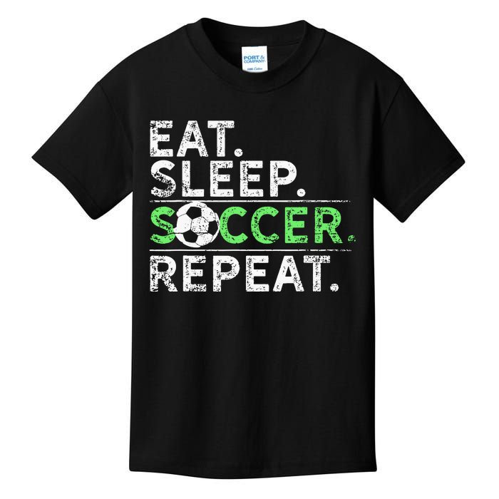 Eat Sleep Soccer Repeat For Soccer Player Coach Gift Kids T-Shirt