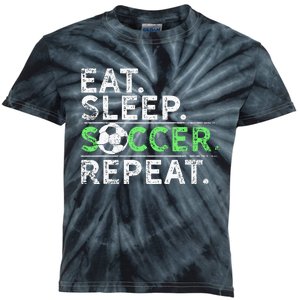 Eat Sleep Soccer Repeat For Soccer Player Coach Gift Kids Tie-Dye T-Shirt