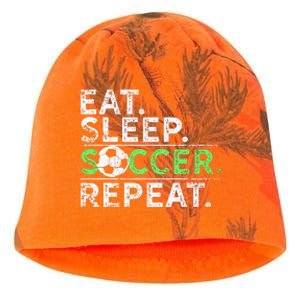 Eat Sleep Soccer Repeat For Soccer Player Coach Gift Kati - Camo Knit Beanie