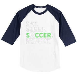 Eat Sleep Soccer Repeat For Soccer Player Coach Gift Baseball Sleeve Shirt