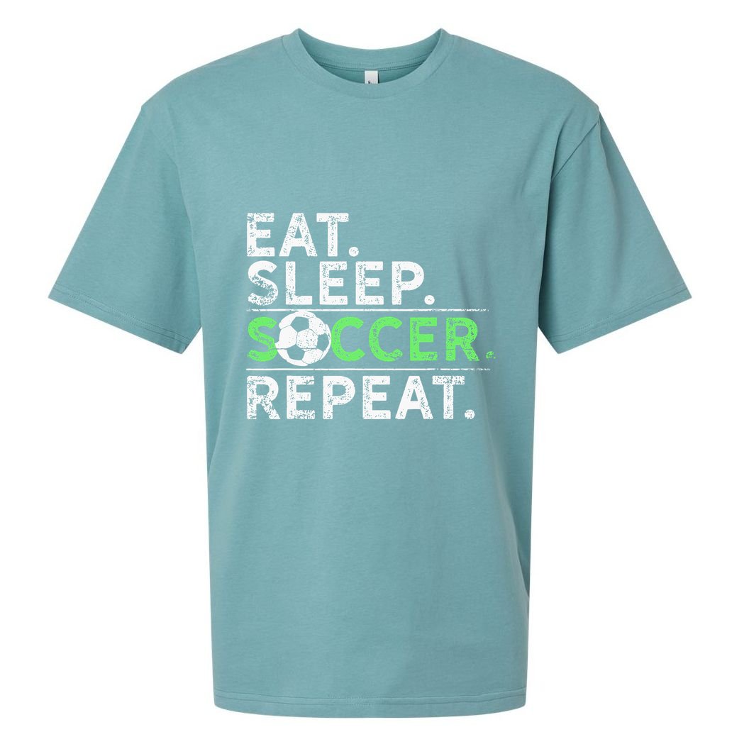 Eat Sleep Soccer Repeat For Soccer Player Coach Gift Sueded Cloud Jersey T-Shirt