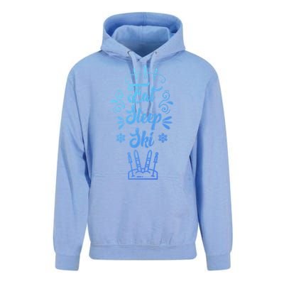 Eat Sleep Ski Skier Gift Unisex Surf Hoodie