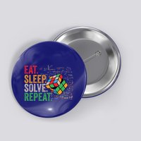 Eat Sleep Solve Repeat Math Speed Cubing Genie Cube Gift Button
