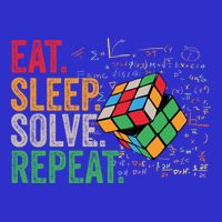 Eat Sleep Solve Repeat Math Speed Cubing Genie Cube Gift Button