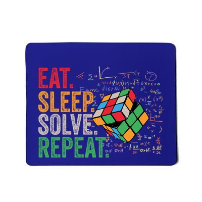Eat Sleep Solve Repeat Math Speed Cubing Genie Cube Gift Mousepad