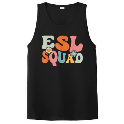 ESL Squad Shirt Funny Back To School Teachers Students PosiCharge Competitor Tank