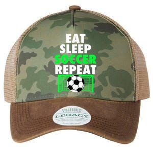 Eat Sleep Soccer Repeat Cool Soccer Lover Sport Player Tee Gift Legacy Tie Dye Trucker Hat