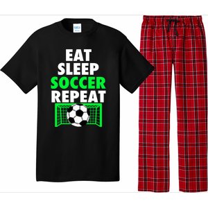 Eat Sleep Soccer Repeat Cool Soccer Lover Sport Player Tee Gift Pajama Set