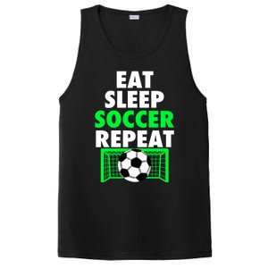 Eat Sleep Soccer Repeat Cool Soccer Lover Sport Player Tee Gift PosiCharge Competitor Tank