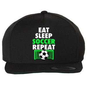 Eat Sleep Soccer Repeat Cool Soccer Lover Sport Player Tee Gift Wool Snapback Cap