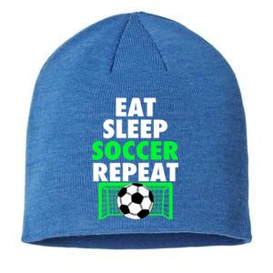 Eat Sleep Soccer Repeat Cool Soccer Lover Sport Player Tee Gift Sustainable Beanie