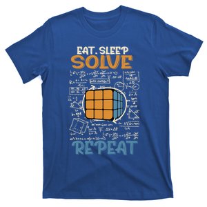 Eat Sleep Solve Repeat Math Speed Cubing Genie Cube Gift T-Shirt