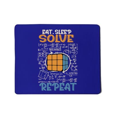 Eat Sleep Solve Repeat Math Speed Cubing Genie Cube Gift Mousepad