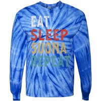 Eat Sleep Suona Repeat Funny Player Gift Idea Vintage Retro Gift Tie-Dye Long Sleeve Shirt