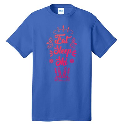 Eat Sleep Ski Skier Gift Tall T-Shirt