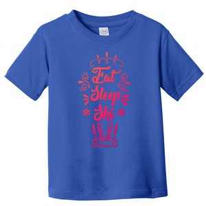 Eat Sleep Ski Skier Gift Toddler T-Shirt