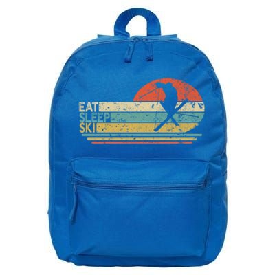 Eat Sleep Ski Lover Retiret Skiing For Skiers Gift 16 in Basic Backpack