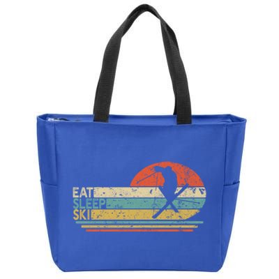 Eat Sleep Ski Lover Retiret Skiing For Skiers Gift Zip Tote Bag