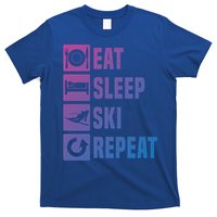 Eat Sleep Ski Repeat Ladies Ski Gift T-Shirt