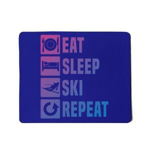 Eat Sleep Ski Repeat Ladies Ski Gift Mousepad