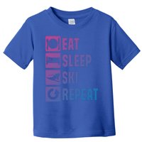 Eat Sleep Ski Repeat Ladies Ski Gift Toddler T-Shirt