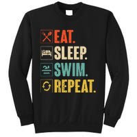 Eat Sleep Swim Repeat Swimming Swimmer Gift Sweatshirt