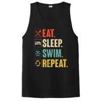 Eat Sleep Swim Repeat Swimming Swimmer Gift PosiCharge Competitor Tank