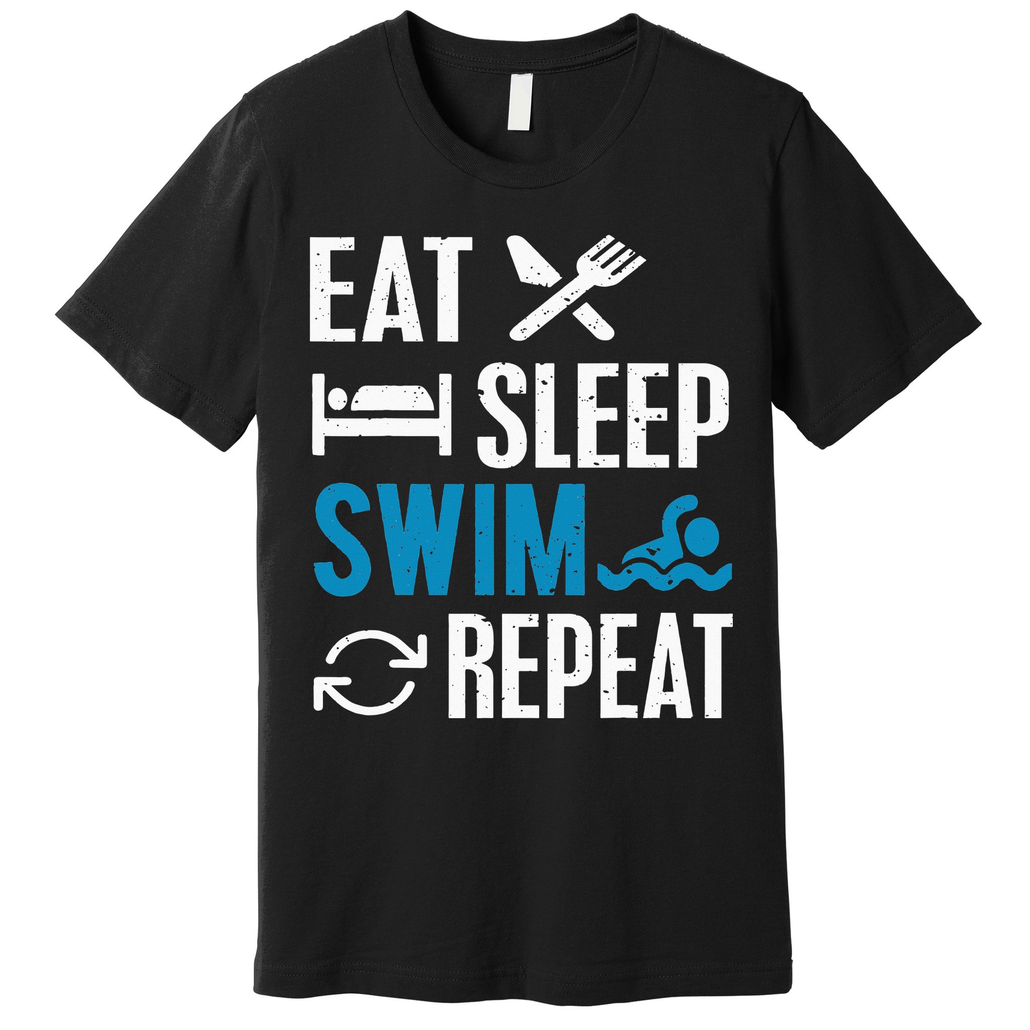 Eat Sleep Swim Repeat funny Swimming Lovers Premium T-Shirt