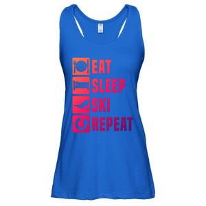 Eat Sleep Ski Repeat Ladies Ski Gift Ladies Essential Flowy Tank