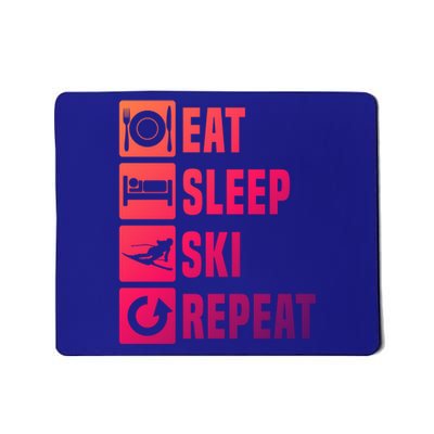 Eat Sleep Ski Repeat Ladies Ski Gift Mousepad