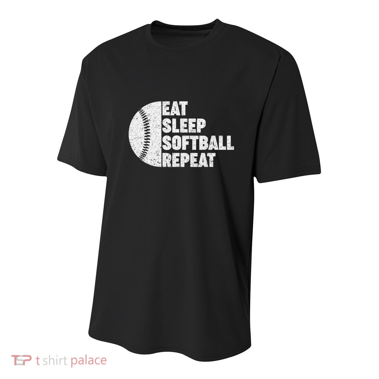 Eat Sleep Softball Repeat Teens Kids Men Women Youth Performance Sprint T-Shirt
