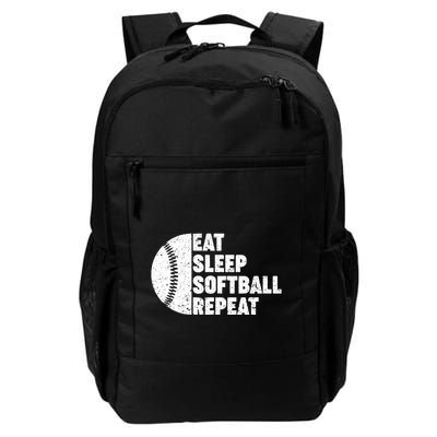 Eat Sleep Softball Repeat Teens Girl Women Backpack