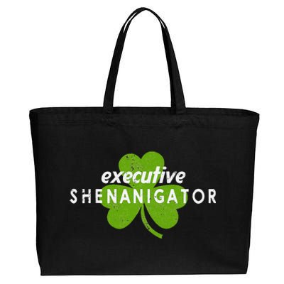 Executive Shenanigator St Patricks Day Cotton Canvas Jumbo Tote