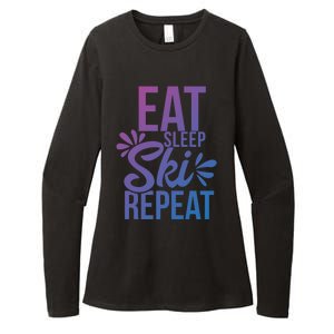 Eat Sleep Ski Repeat Motivational Gift Ace058b Great Gift Womens CVC Long Sleeve Shirt