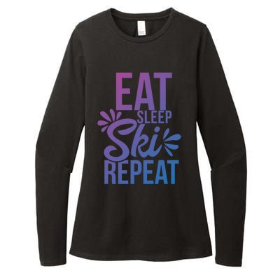 Eat Sleep Ski Repeat Motivational Gift Ace058b Great Gift Womens CVC Long Sleeve Shirt