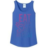 Eat Sleep Ski Repeat Motivational Gift Ace058b Great Gift Ladies Essential Tank